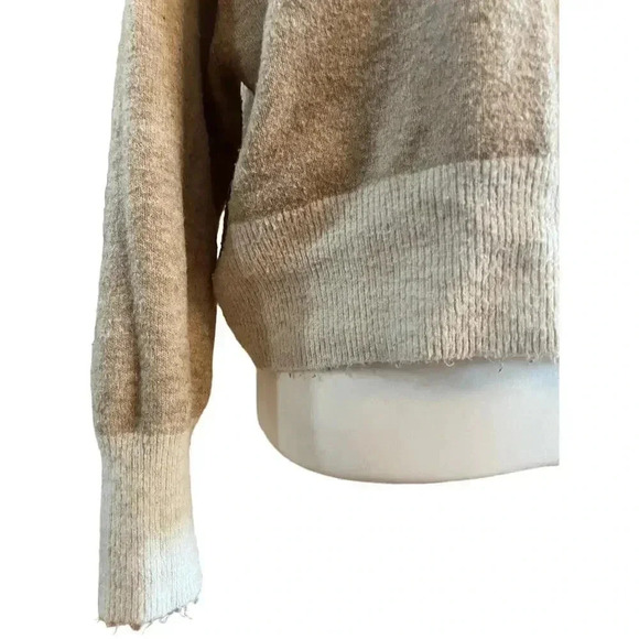 H&M colorbloc knit  sweater tan size small - Picture 2 of 6